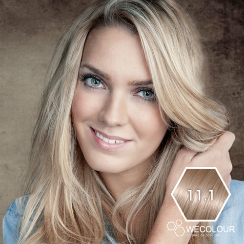 Haarverf as zeer lichtblond 11.1 WECOLOUR